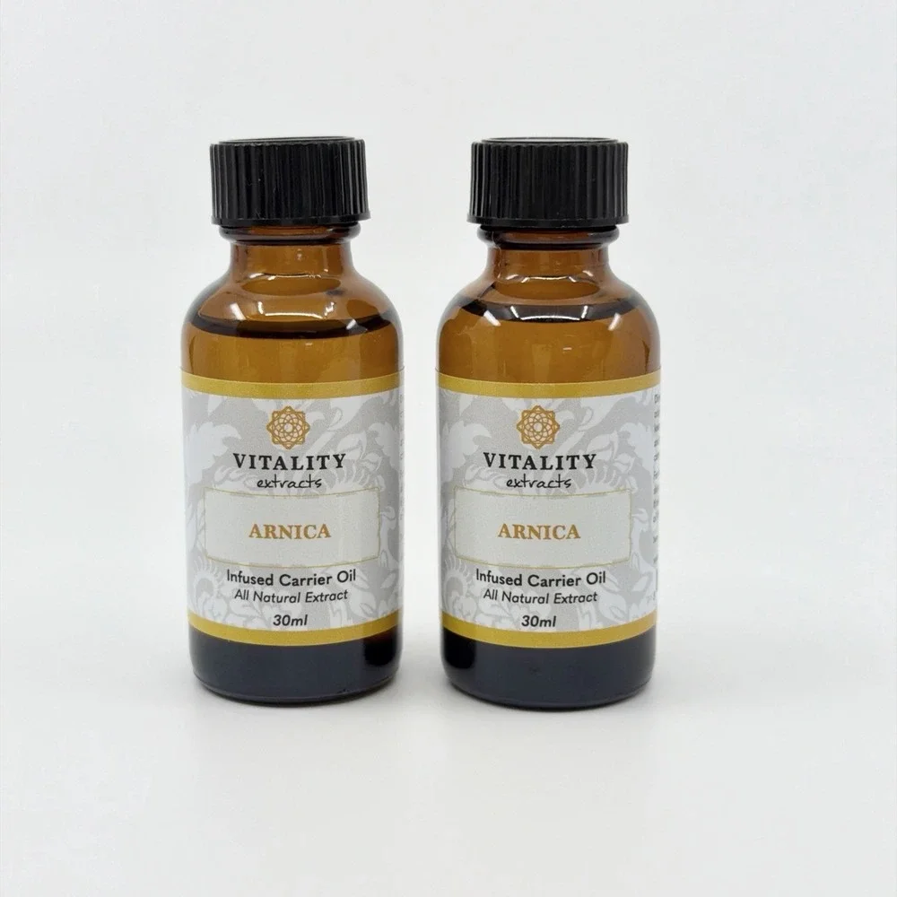 VITALITY EXTRACTS Arnica 2 PACK 30ml Pure Essential Oil Infused Blend New